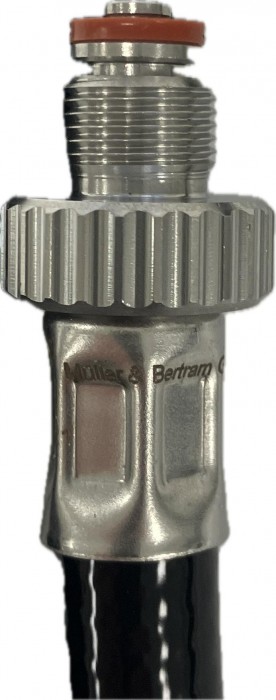 ZGV-Schlauch O2/Sauerstoff mit Gasstecker und DIN/DGAI M12x1-Verschraubung, farbneutral