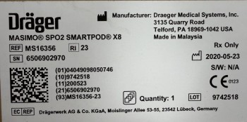 Dräger Masimo® SpO2 Smartpod® X8