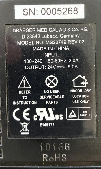 Dräger 120 Watt-Netzteil für Infinity C700-for-IT