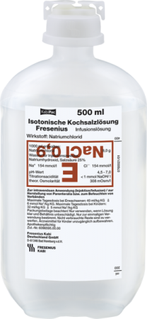 Fresenius Isotonische Kochsalzlösung NaCL 500ml, Plastikflasche